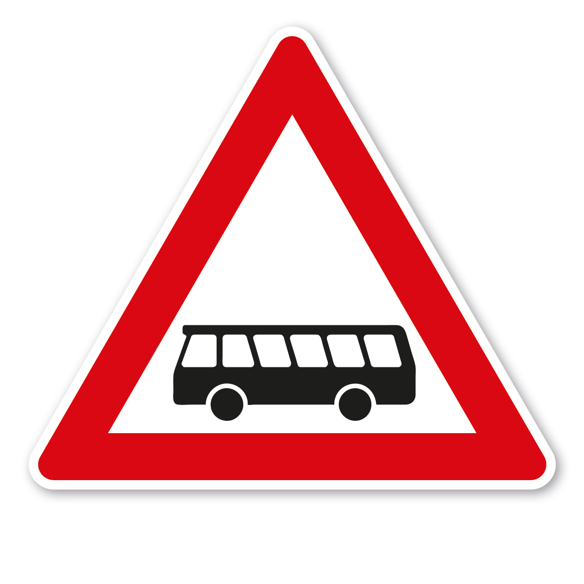 Verkehrsschild Achtung Kraftomnibusse – VZ 145-10